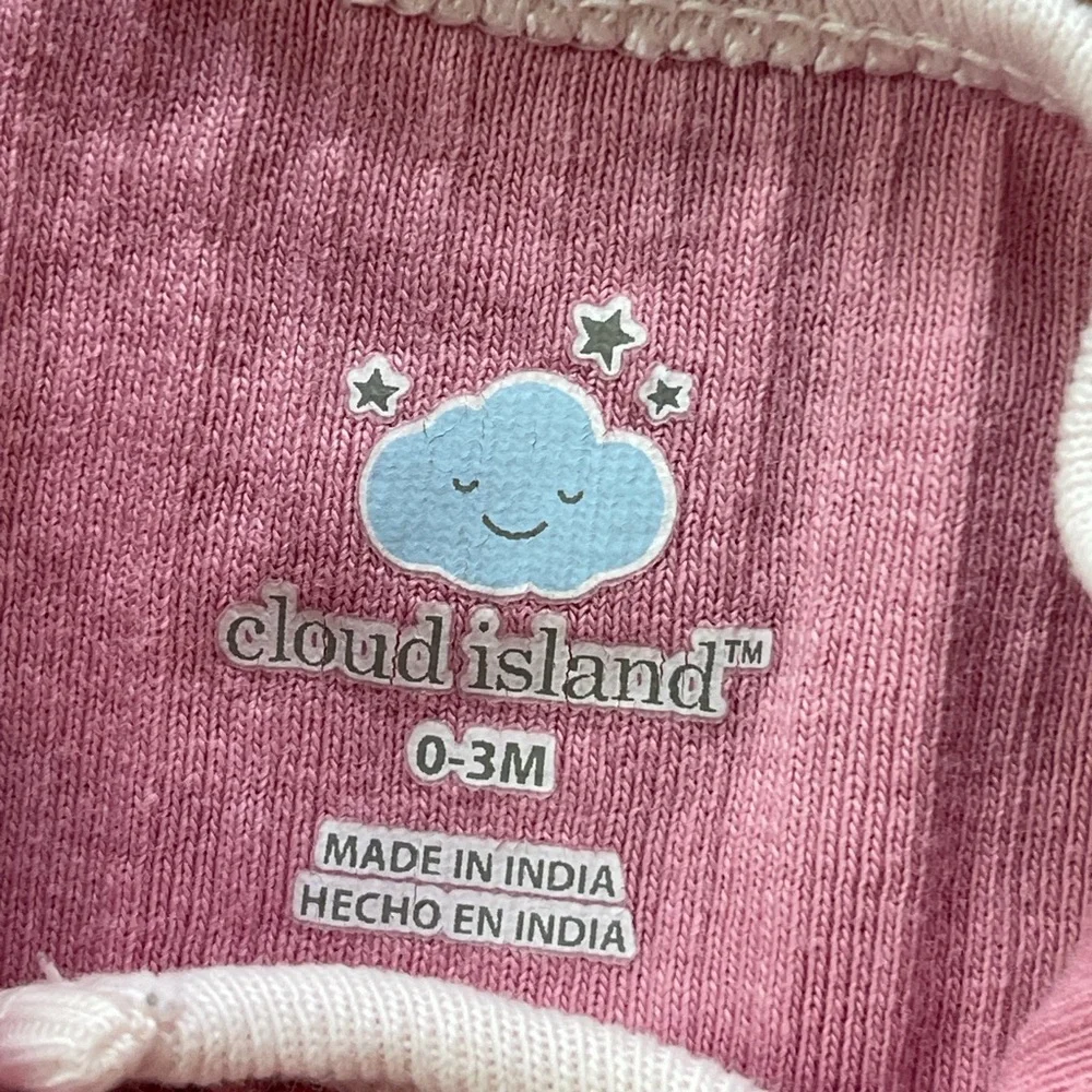 Cloud Island Baby Ribbed Footed Sleepers 2 Pack 0-3M